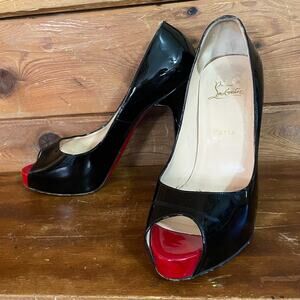Christian Louboutin Red Bottom Peep Toe platform Pumps 40.5/9.5